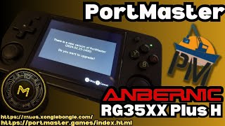 Anbernic RG35XX PLUS H muOS PortMaster Preview [upl. by Nnylear]