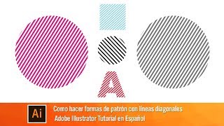 Como crear formas con líneas diagonales  Illustrator [upl. by Dauf]