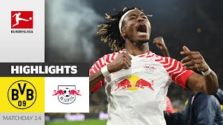 Borussia Dortmund  RB Leipzig 23  Highlights  Matchday 14 –Bundesliga 202324 [upl. by Croix]