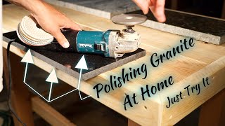 How to Polish Granite At Home Easy and Fast Tutorial [upl. by Lovmilla]