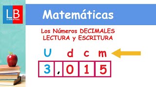 Los Números DECIMALES LECTURA y ESCRITURA ✔👩‍🏫 PRIMARIA [upl. by Tana]