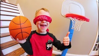 FATHER SON BLINDFOLDED BASKETBALL [upl. by Ahsieuqal]