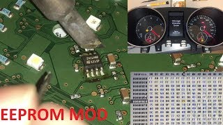 mk6 Golf cluster enable needle sweep staging via EEPROM programming [upl. by Ola]