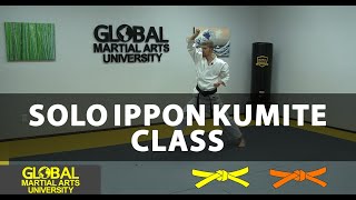 Shotokan  Solo Kumite Practice Class  Yellow and Orange Belt [upl. by Notlim]