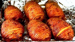 How to make HASSELBACK POTATOES recipe Baked Potato [upl. by Kolnick945]