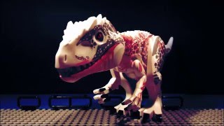 LEGO INDOMINUS REX VS T REX JURASSIC WORLD ANIMATION Full HD [upl. by Eirb]