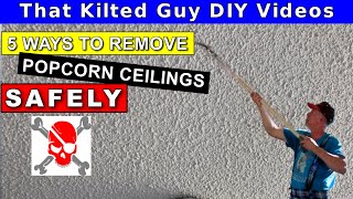 ASBESTOS Popcorn Ceiling Removal  5 SAFE Methods [upl. by Aiuqram]