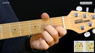 Gitarrenakkorde D7F  D7F chord [upl. by Nosredneh]