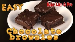 Easy Chocolate Brownies Recipe [upl. by Wasson]