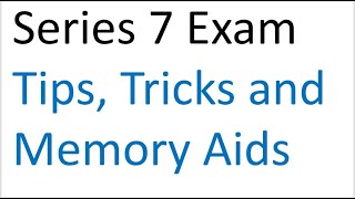 Series 7 Exam Prep Test Taking Tips Tricks amp Memory Aids courtesy of the Series 7 Guru [upl. by Enilorak]