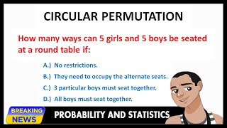 CIRCULAR PERMUTATION ROUND TABLE PROBLEM [upl. by Sirrom]