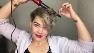 How I curl short hair  pixiecut Tutorial [upl. by Edwards59]