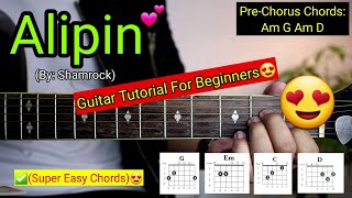 Alipin  Shamrock Super Easy Chords😍  Guitar Tutorial For Beginners [upl. by Bundy]