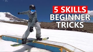 5 Skills for Beginner Snowboard Tricks [upl. by Bernice]