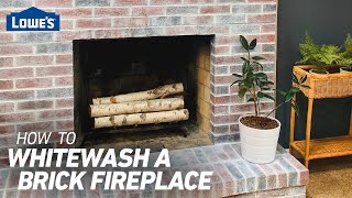 How to Whitewash a Brick Fireplace [upl. by Atinehc]