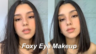 Natural Foxy Eye Makeup Look Maquillaje Estilo Modelo [upl. by Willie458]