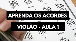 Aprendendo Acordes Violão Aula 1 [upl. by Cornwall]