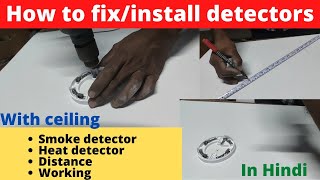 how to install smoke detector on ceiling  how to install smoke detector  how to fix heat detector [upl. by Emmaline]