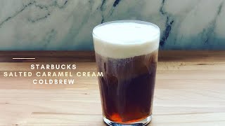 Starbucks Salted Caramel Cream Cold Foam Cold Brew [upl. by Hendon]