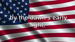 US National Anthem Lyrics The Star Spangled Banner [upl. by Burty338]