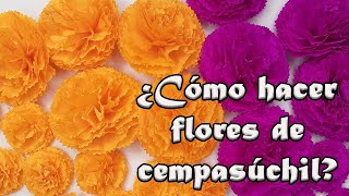 Cómo hacer Flores de cempasúchil de papel DIY decoración [upl. by Yenaffit643]