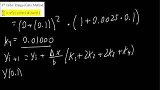 4th Order RungeKutta Method—Solve by Hand example [upl. by Anitsrhc322]