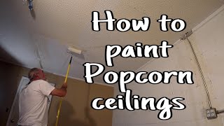 HOW TO PAINT POPCORN CEILINGS [upl. by Biegel452]