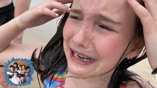 ALIYAH GETS DUMPED BY A WAVE ON OUR BEACH HOLIDAY  Part 1 [upl. by Eldnar118]