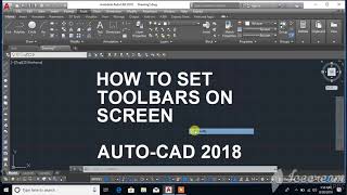 HOW TO SET TOOLBARS ON SCREEN AUTOCAD 2018 [upl. by Mcnully]