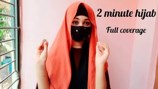 2 minute hijab  instant  ready hijab tutorial  Mustarin Sultana❤️ [upl. by Fi]