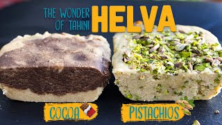 How to make HELVA at HOME 😍  2 Halva Recipes 1Pistachios 2Cocoa  Refika’s Special Oven Helva 🤤 [upl. by Slemmer]