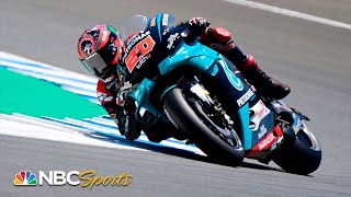 MotoGP Fabio Quartararo clocks new alltime lap record in Jerez  Motorsports on NBC [upl. by Aizirk]