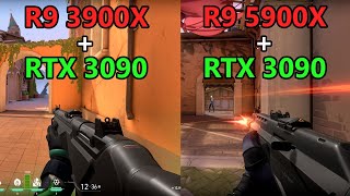 Ryzen 9 3900x vs Ryzen 9 5900x  rtx 3090  10 Games tested on 1440P [upl. by Lisk367]