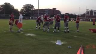 Alabama Inside Linebacker Drills Night Practice 8614 [upl. by Zanas]