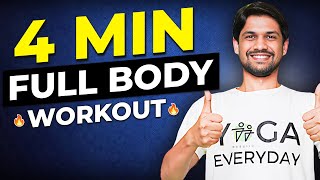 Daily 4Minutes Workout to Stay FIT  TABATA  Saurabh Bothra [upl. by Lennaj]