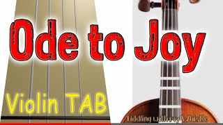 Ode to Joy  Violin  Play Along Tab Tutorial [upl. by Yttik]