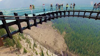 Columbia Icefield SKYWALK  Discovery Walk and Glass Bottom Skywalk in Jasper Alberta Canada 4K [upl. by Chee761]