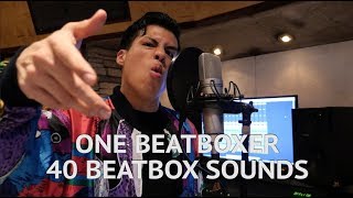 One Beatboxer 40 Beatbox Sounds [upl. by Lleirbag743]