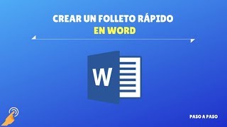 Crear un folleto rápido en Word [upl. by Aleacin]