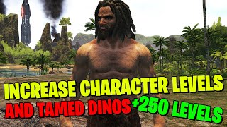 HOW TO INCREASE CHARACTER AND DINO LEVEL CAP IN ARK SURVIVAL [upl. by Eniamert957]