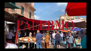 Palermo Walk Ballarò Market Quattro Canti and Cathedral [upl. by Sammons770]