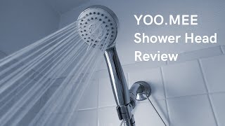 YOOMEE High Pressure Handheld Shower Head Review amp Unboxing  Drain Help [upl. by Graniela]