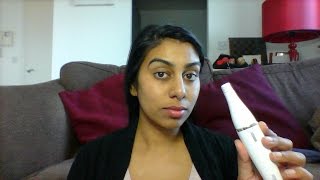 How to epilate your face Braun facial hair removal review amp demo [upl. by Noswal]