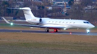 Gulfstream G650ER GDSMR TakeOff at Bern [upl. by Azar]