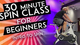 30 MINUTE SPIN CLASS for BEGINNERS  Complete Set up amp Workout [upl. by Allicerp]