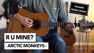 R U Mine  Arctic Monkeys  Guitar Lesson Solo Acoustic Performance  TAB [upl. by Edme]