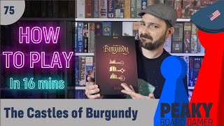 How to play The Castles of Burgundy board game  Full teach  Peaky Boardgamer [upl. by Silvano]