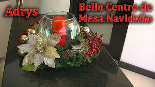 Bello Centro de Mesa Navideño con Vela Roja  Navidad [upl. by Yelrihs335]