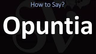 How to Pronounce Opuntia CORRECTLY [upl. by Hellene963]