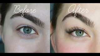 Wimpernverlängerung selber machen Tutorial  Lash Extensions DIY [upl. by Flavian]